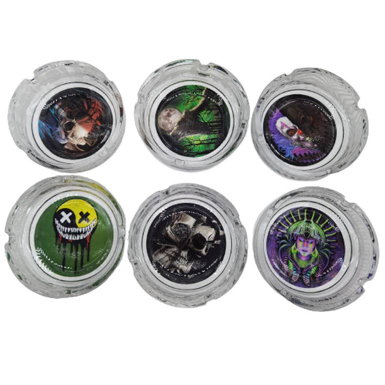 Smokezilla Glow In The Dark Glass Ashtray Assortment
