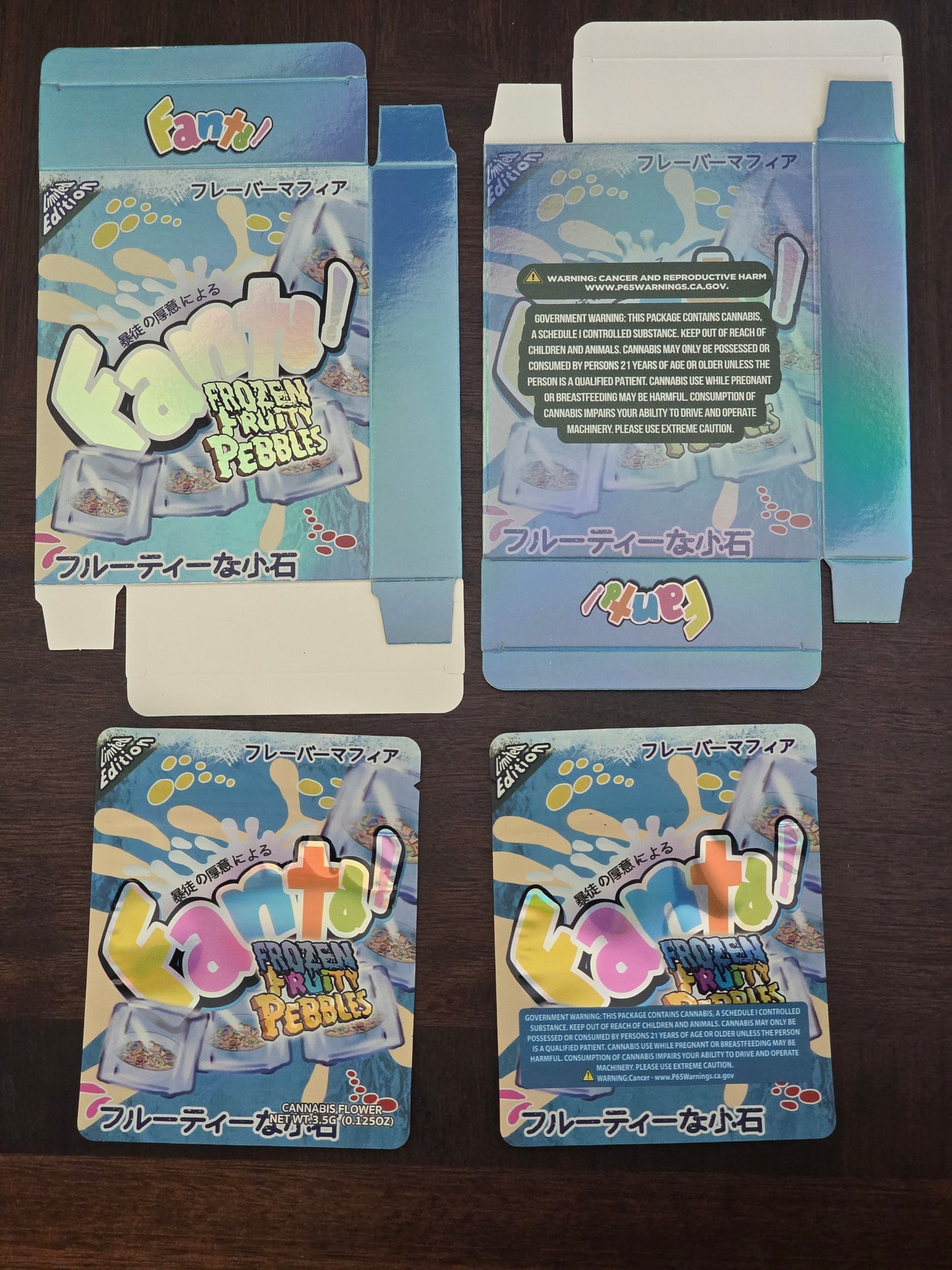 Frozen Fruity Pebbles 5pc Mylar bag with box