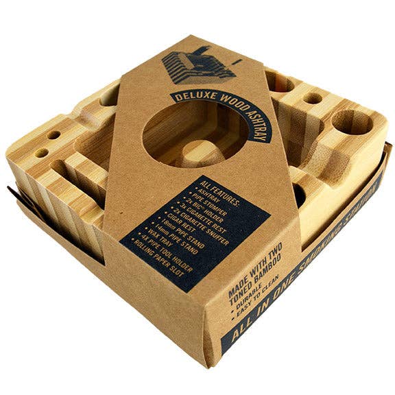 Smokezilla Bamboo Ashtray Smoking Station