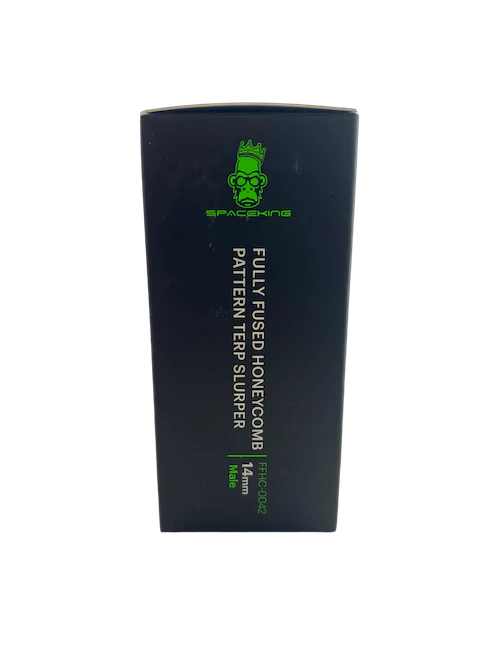 Space King Fully Fused Honeycomb Pattern Terp Slurper (Black / Green)