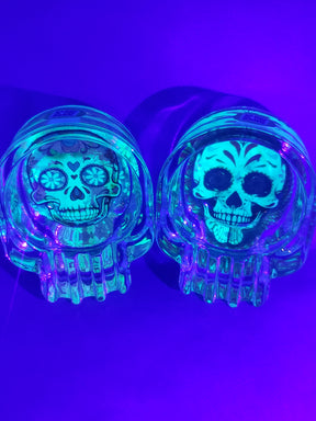 Skull shaped GND glass ashtray