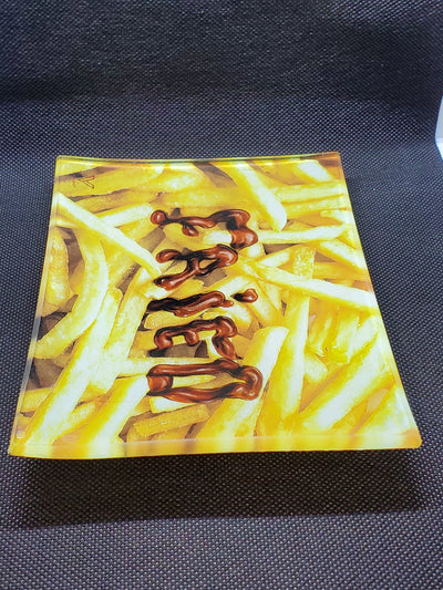 Small glass rolling tray