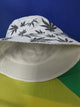 White/ black leaf reversable marijuana leaf bucket hat
