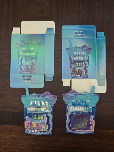 Blue Zlushies Mylar bag with box 5pc