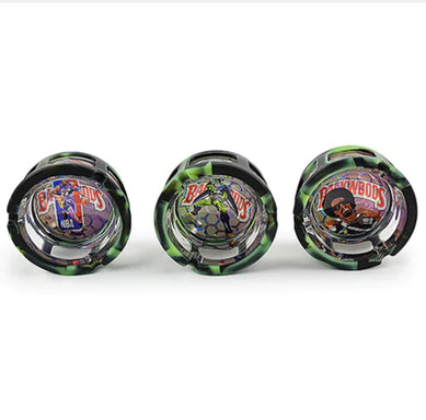 Silicone wrapped glass ashtray backwoods