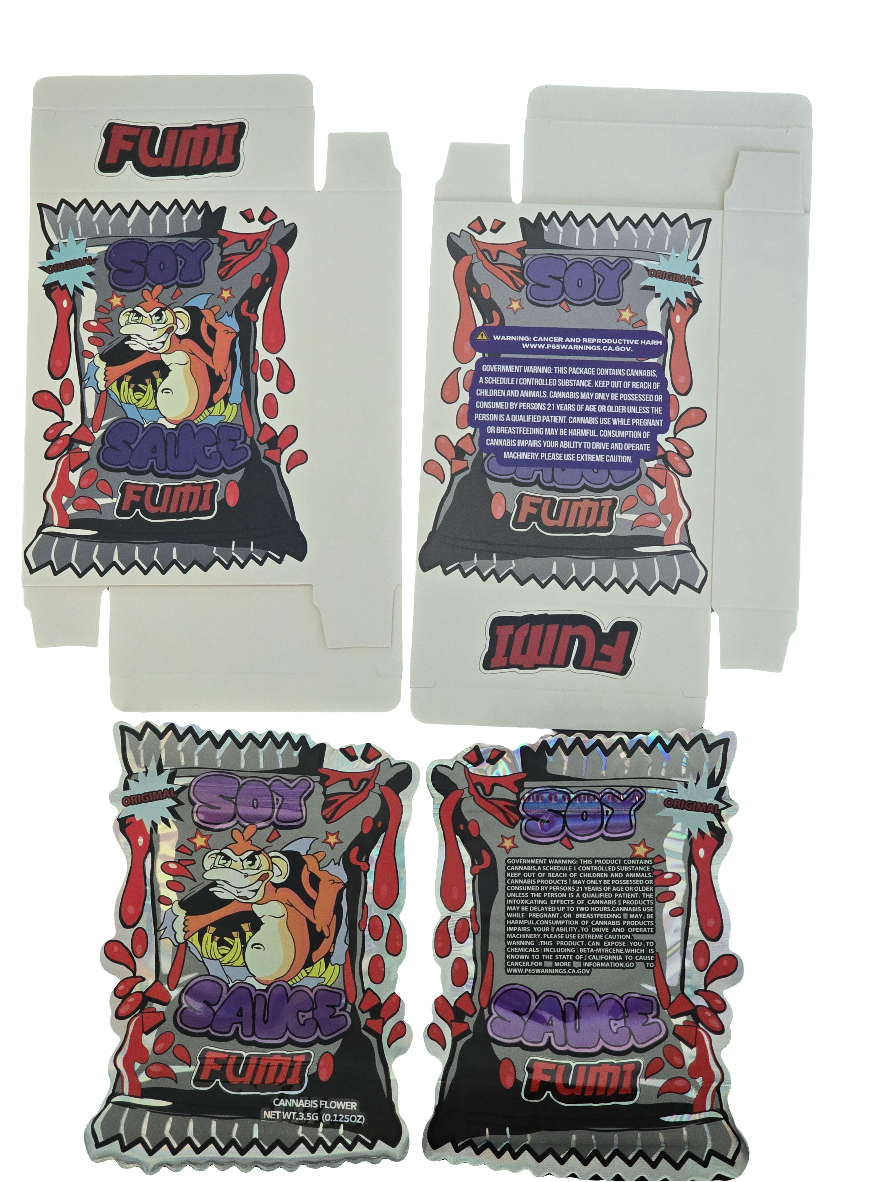 Fumi Soy Sauce Mylar bag with box 5pc.