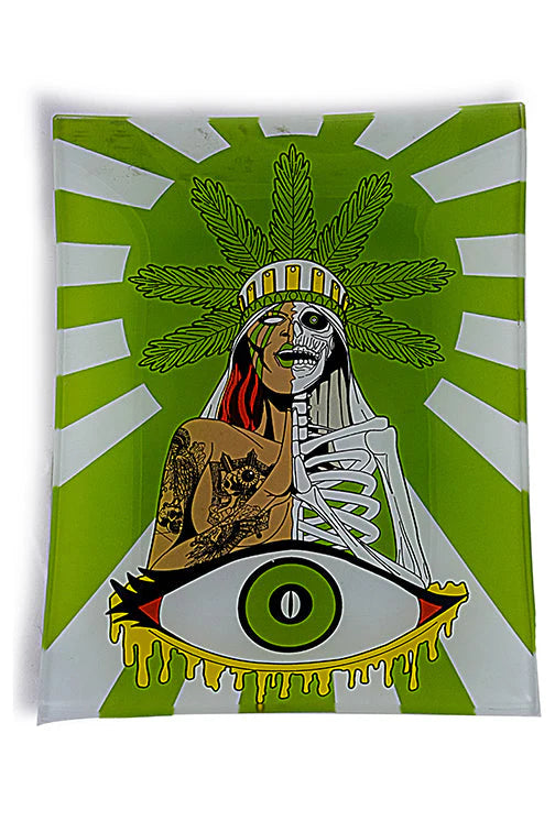 Colorful Design Glass Tray